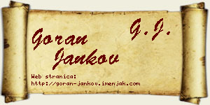 Goran Jankov vizit kartica